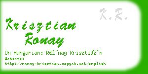 krisztian ronay business card